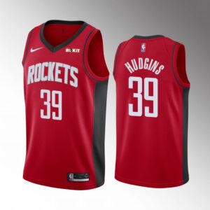 Trevor Hudgins #39 Houston Rockets 2022 Icon Edition Red Jersey