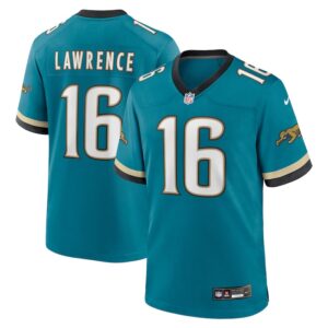 Trevor Lawrence Jacksonville Jaguars Prowler Throwback Player Game Jersey - Teal