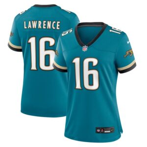 Trevor Lawrence Jacksonville Jaguars Women Prowler Throwback Game Jersey - Teal