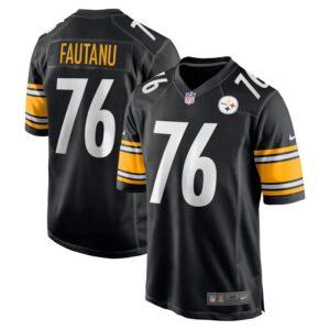 Troy Fautanu Pittsburgh Steelers 2024 NFL Draft First Round Pick Player Game Jersey - Black