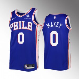 Tyrese Maxey 2022-23 Philadelphia 76ers Royal #0 Icon Edition Jersey Swingman