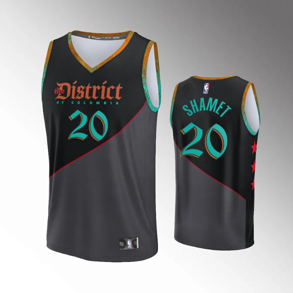 Unisex #20 Landry Shamet Washington Wizards Fast Break 2023-24 City Edition Black Jersey