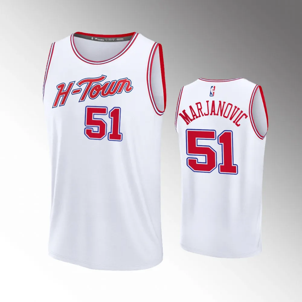 Unisex #51 Boban Marjanovic Houston Rockets Fast Break 2023-24 City Edition White Jersey