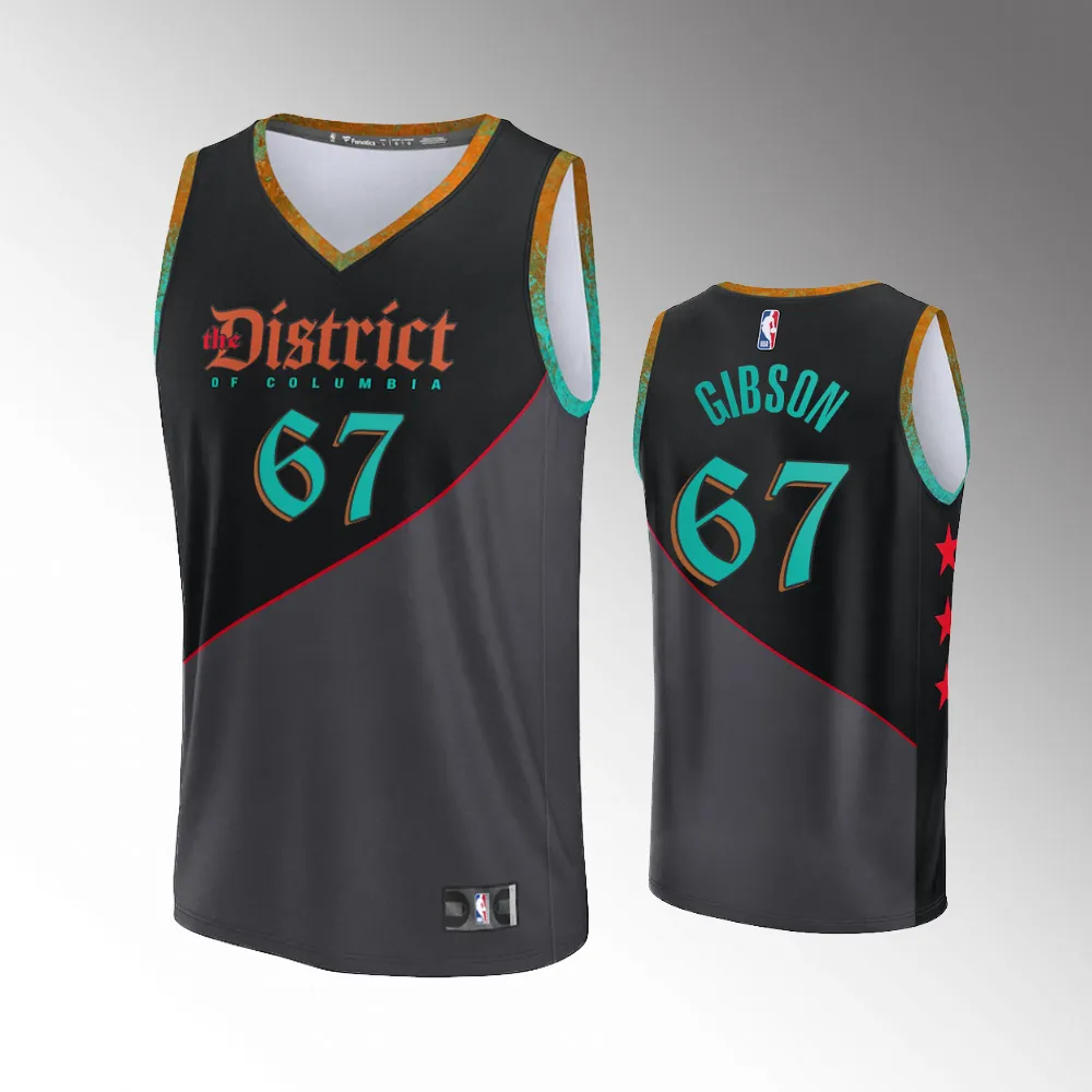 Unisex #67 Taj Gibson Washington Wizards Fast Break 2023-24 City Edition Black Jersey