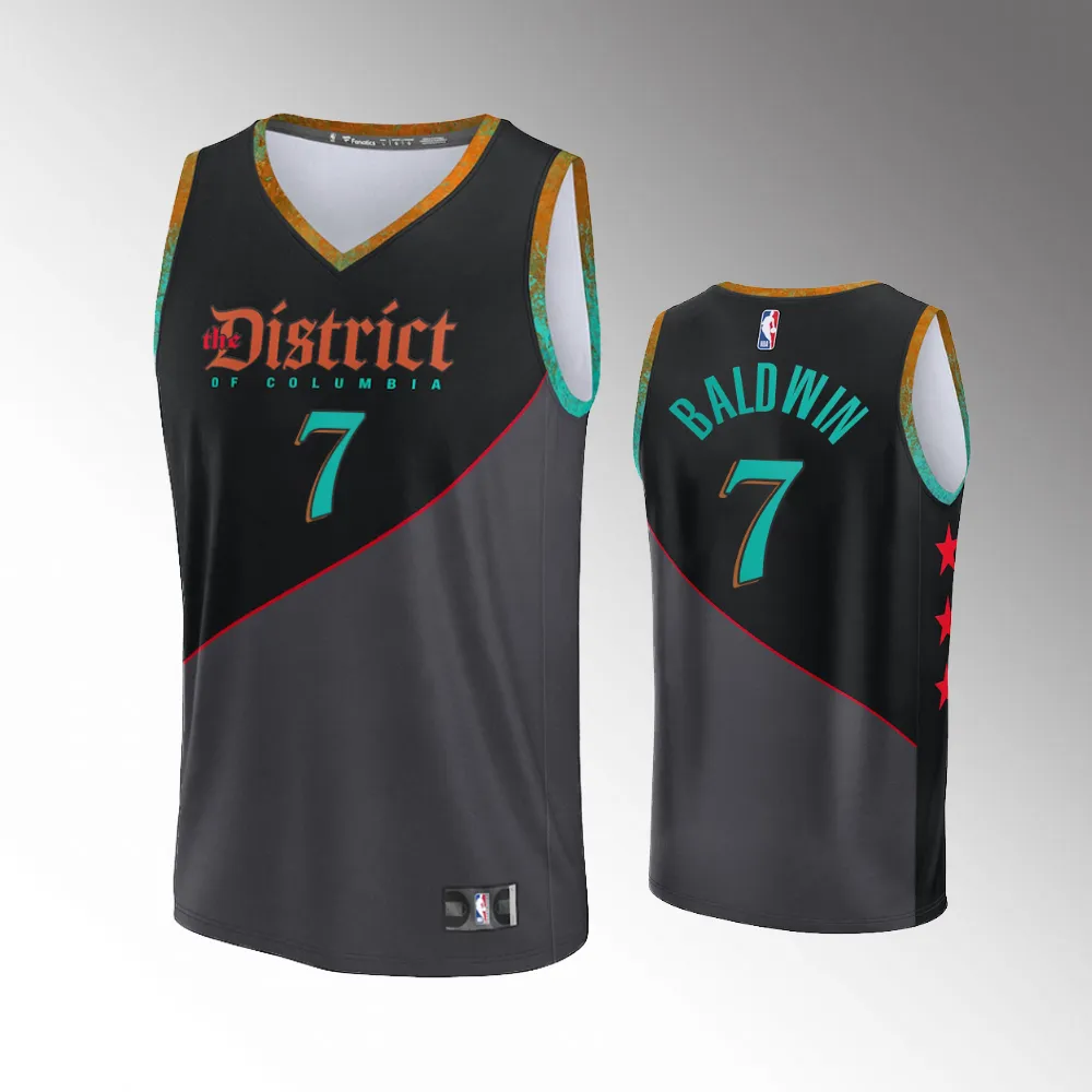 Unisex #7 Patrick Baldwin Jr. Washington Wizards Fast Break 2023-24 City Edition Black Jersey