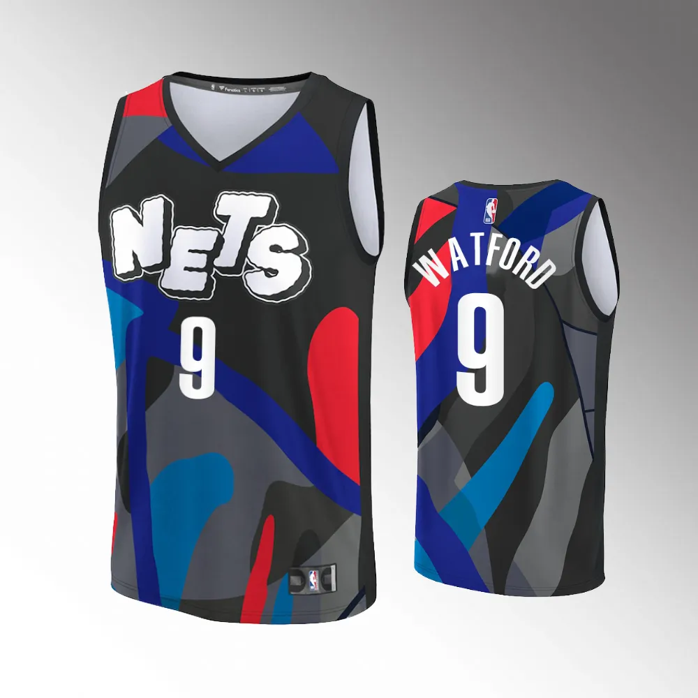 Unisex #9 Trendon Watford Brooklyn Nets Fast Break 2023-24 City Edition Black Jersey