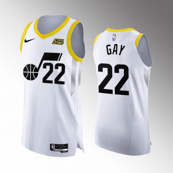 Utah Jazz #22 Rudy Gay White Jersey 2022-23 Association Edition