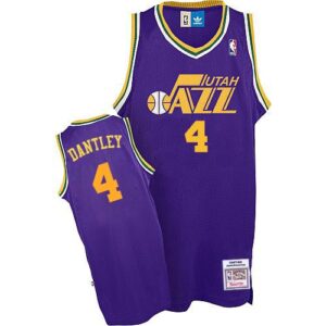 Utah Jazz #4 Adrian Dantley Soul Swingman Road Purple Jersey