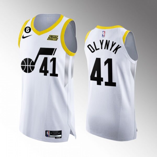 Utah Jazz #41 Kelly Olynyk White Jersey 2022-23 Association Edition