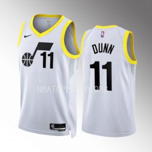 Utah Jazz Kris Dunn 2022-23 Association Edition White #11 Jersey Swingman