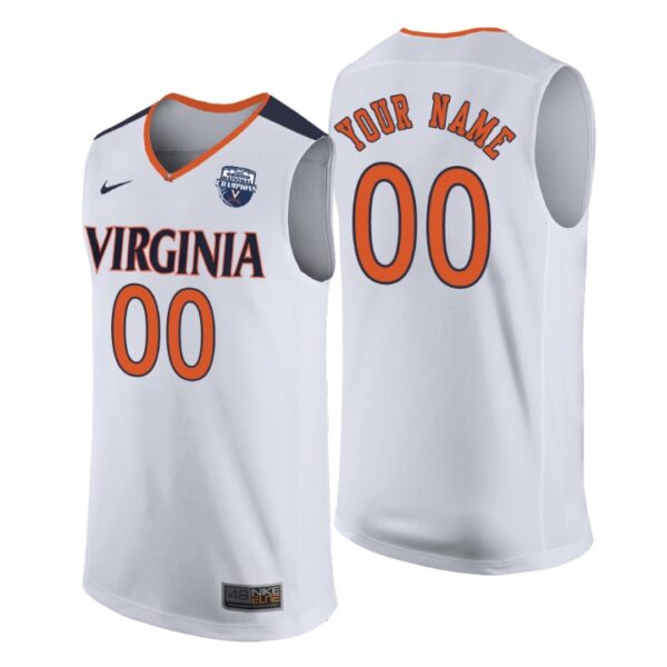 Virginia Cavaliers Men'S #00 White 2019 Men'S Basketball Champions Custom Jersey