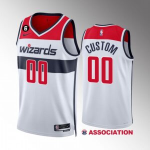 Washington Wizards Custom #00 White Association Edition Jersey 2022-23 Swingman