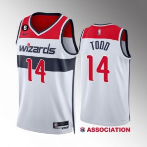 Washington Wizards Isaiah Todd #14 White Association Edition Jersey 2022-23 Swingman