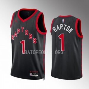 Will Barton Toronto Raptors #1 Black Jersey 2022-23 Statement Edition Swingman