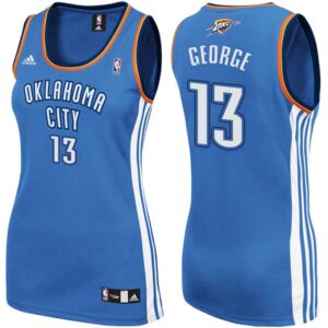 Women Oklahoma City Thunder #13 Paul George Blue Swingman Jersey