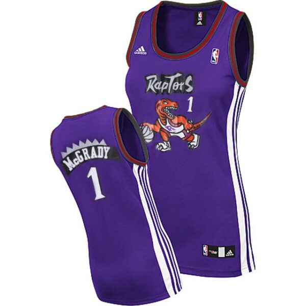 Women Toronto Raptors #1 Tracy McGrady Purple Jersey