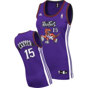 Women Toronto Raptors #15 Vince Carter Purple Jersey