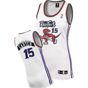 Women Toronto Raptors #15 Vince Carter White Jersey