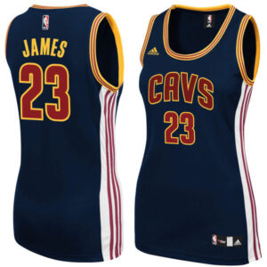 Womens Cleveland Cavaliers #23 Lebron James Navy New Swingman Fashion Jersey