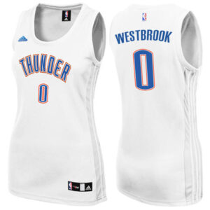 Womens Oklahoma City Thunder #35 Russell Westbrook White New Swingman Fashion Jersey