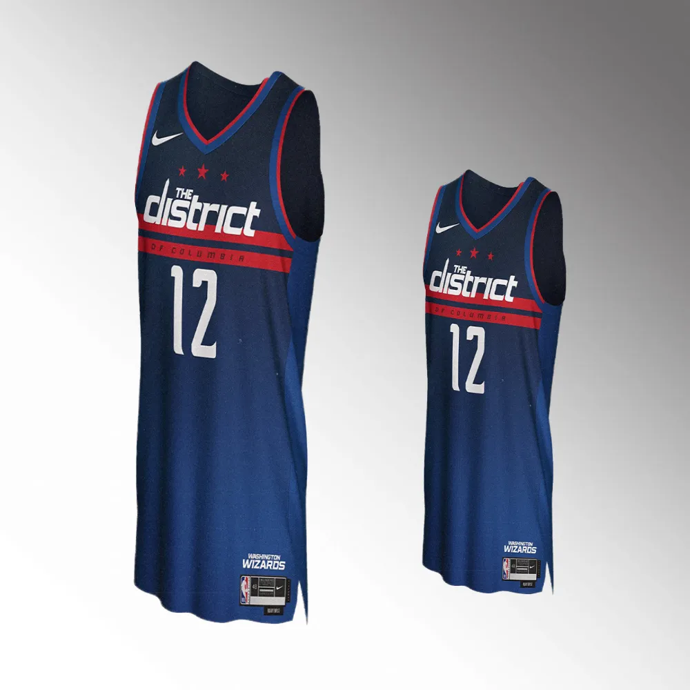 Xavier Cooks #12 Concept Series Washington Wizards 2023-24 City Edition Jersey - Navy