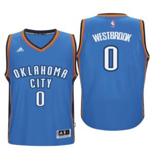 Youth Oklahoma City Thunder #0 Russell Westbrook New Swingman Road Blue Jersey