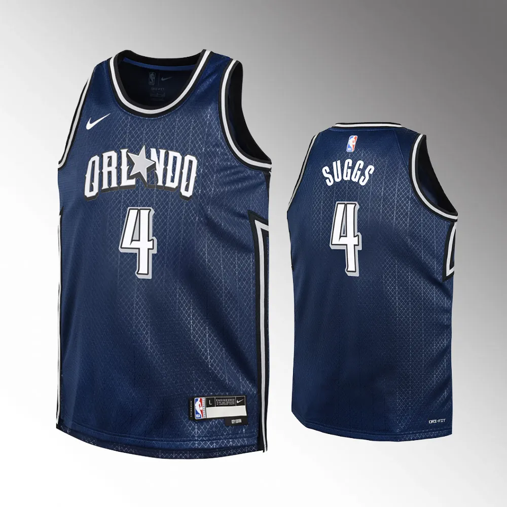 Youth Orlando Magic #4 Jalen Suggs 2023-24 City Edition Swingman Navy Jersey